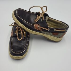Sperry Top-Sider Boys' Bluefish Leather Boat Shoes size 3